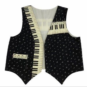 Vintage Handmade Piano Music Vest